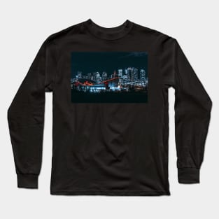 Calgary,Alberta Skyline at Night Long Sleeve T-Shirt